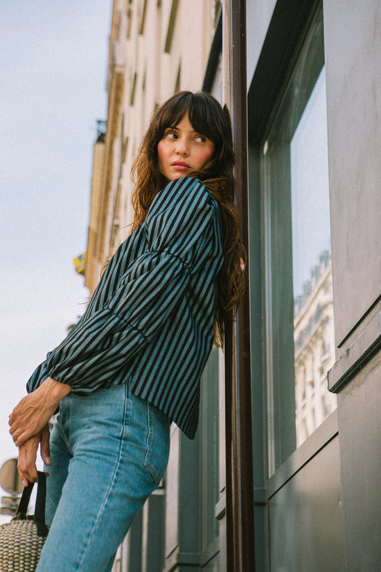 Carlos Silver Blue • The power blouse