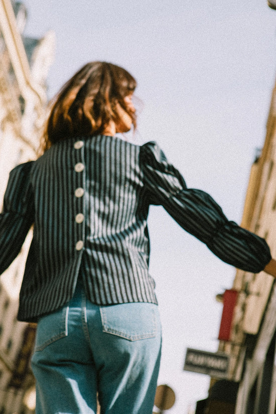 Carlos Silver Blue • The power blouse