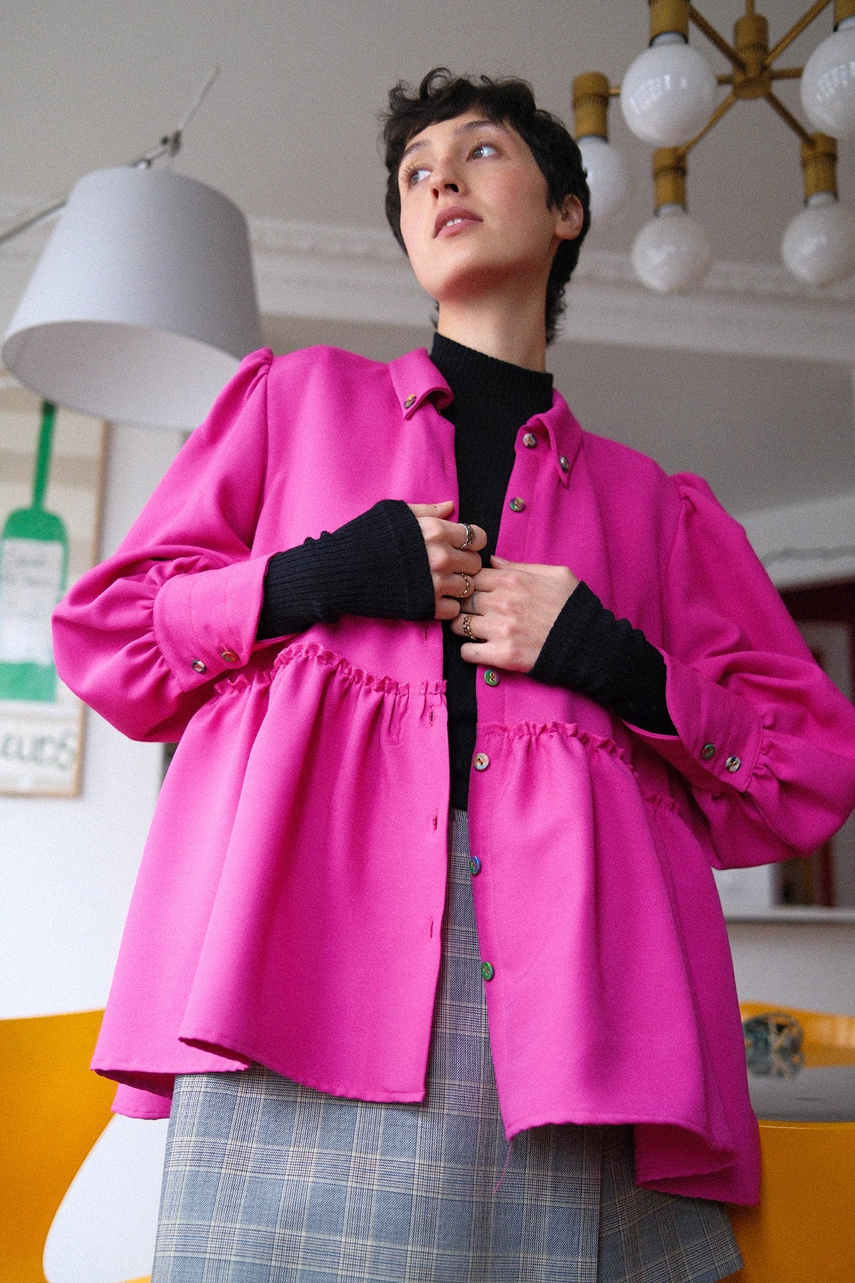Gigi Shocking Pink • The baby-doll shirt