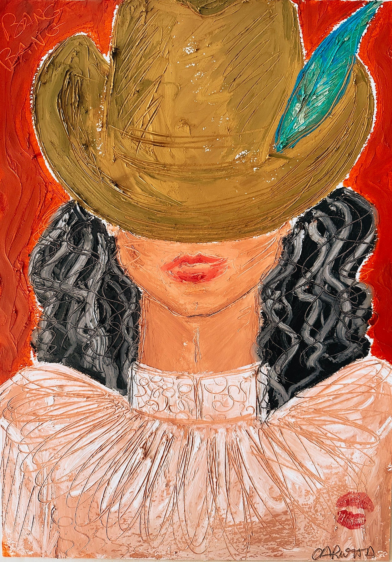 Load image into Gallery viewer, Calamity Jane Wearing A Hat &amp;amp; Her Sunday Shirt
