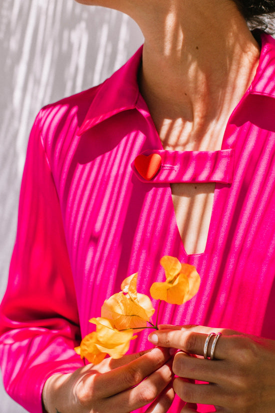 Jackie Fuchsia • La robe-chemise Hot-Couture