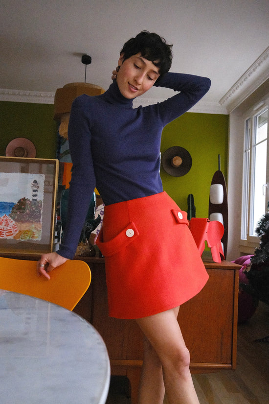 Gae Orange • La mini-jupe trapèze version Couture