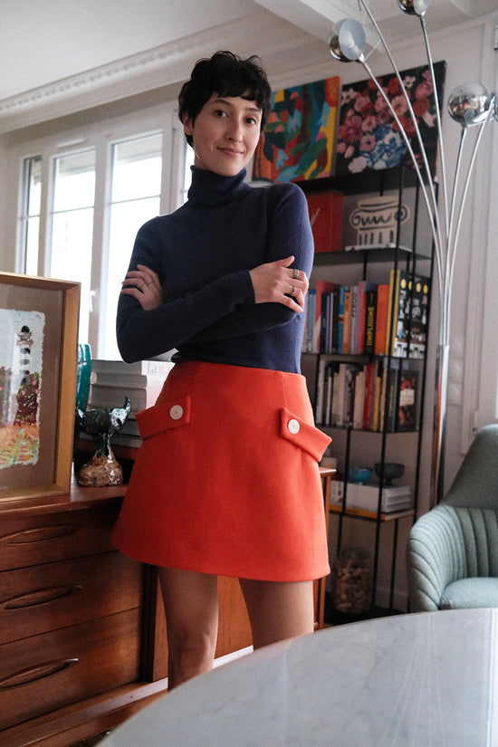 Gae Orange • La mini-jupe trapèze version Couture