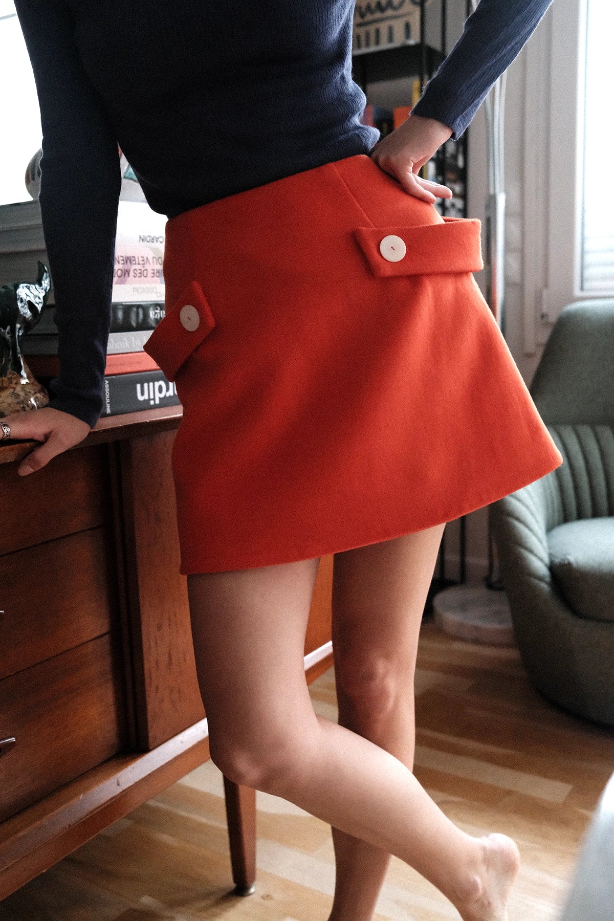 Gae Orange • La mini-jupe trapèze version Couture