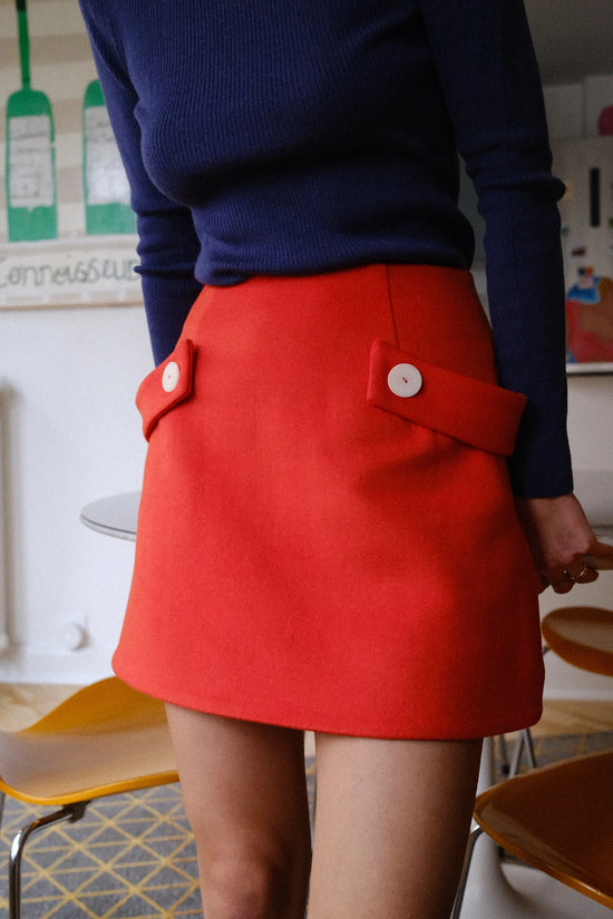 Gae Orange • La mini-jupe trapèze version Couture