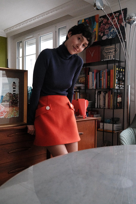 Gae Orange • La mini-jupe trapèze version Couture