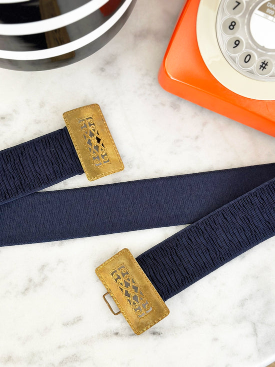 Deva • High-waist belt, vintage buckle